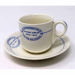Aga Khan III Diamond Jubilee memorabilia: tea-cup and saucer